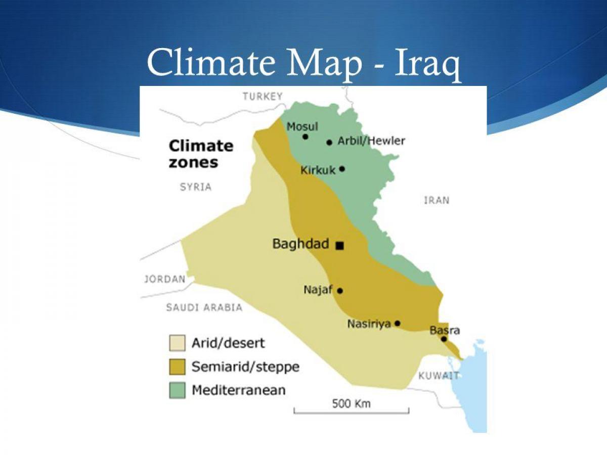 Mappa dell'Iraq clima