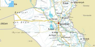Mappa dell'Iraq fiume