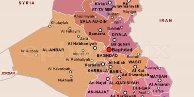 Mappa dell'Iraq, gli stati